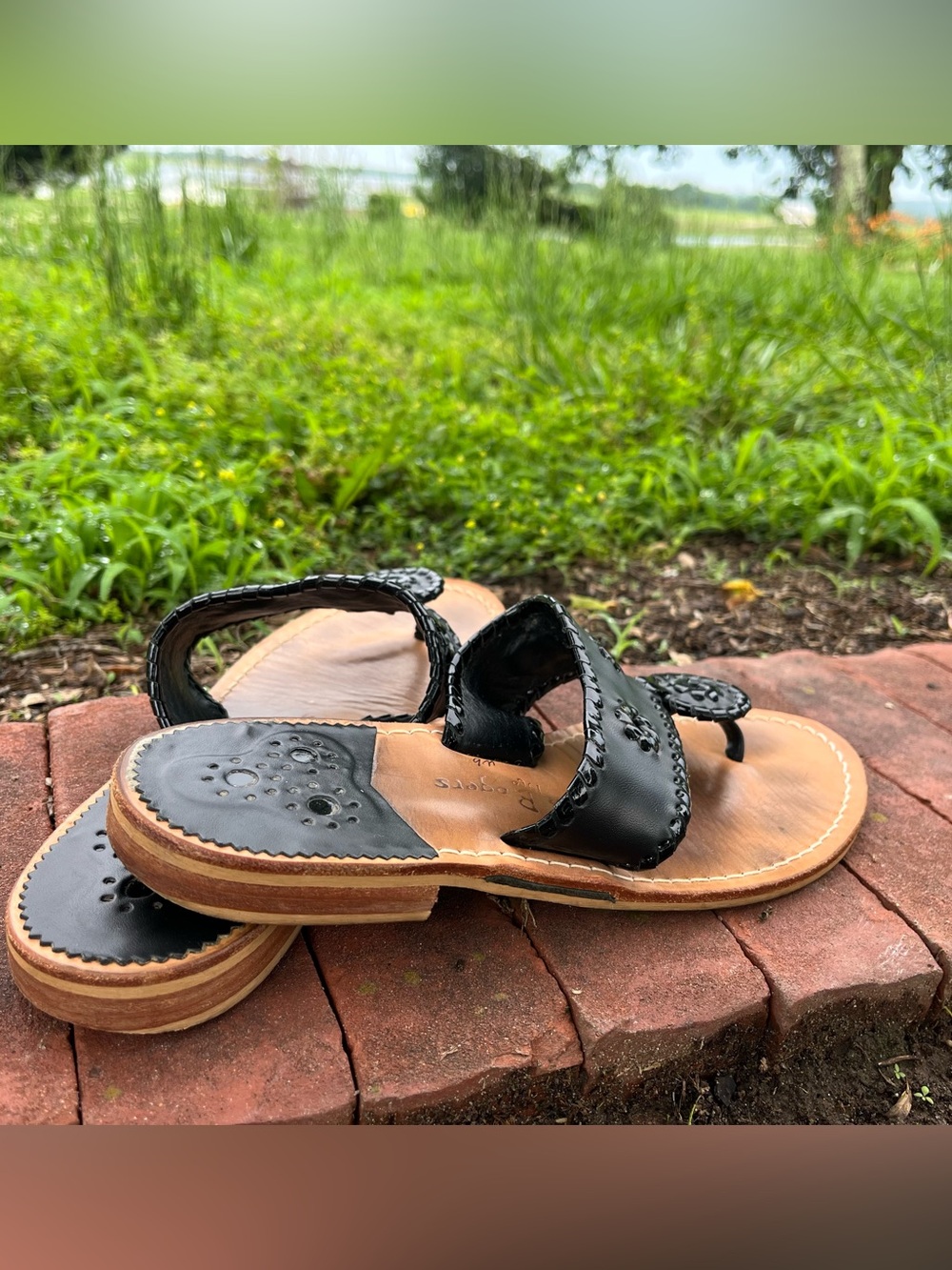 Original Jacks Sandal, Black thong sandals size 9 - Picture 3 of 6